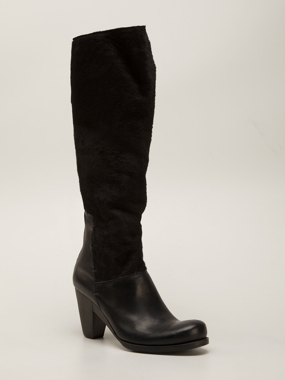 Shearling Panel Boots