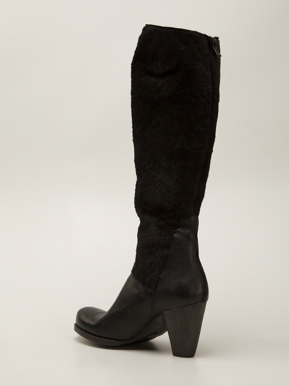 Shearling Panel Boots