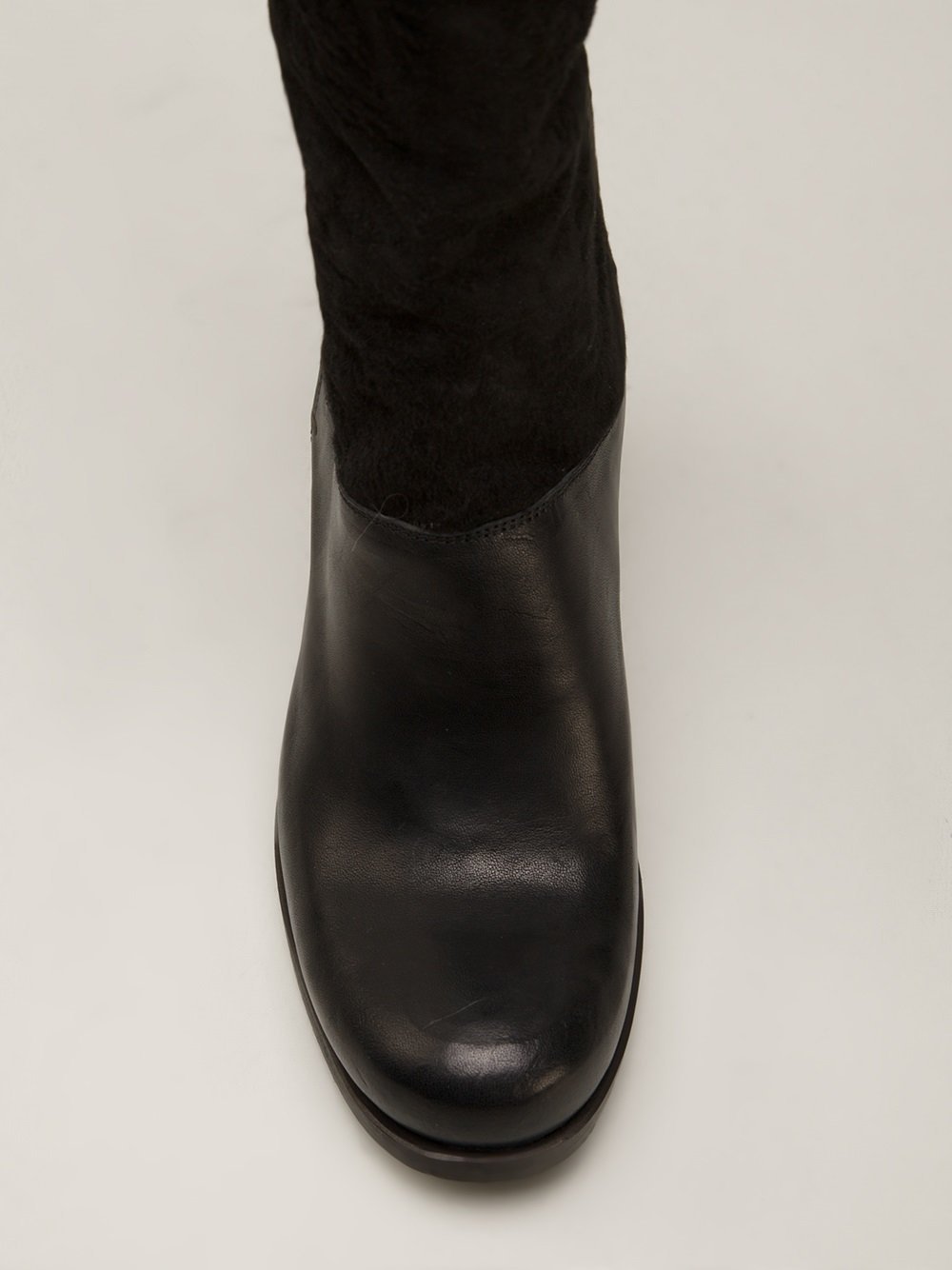 Shearling Panel Boots