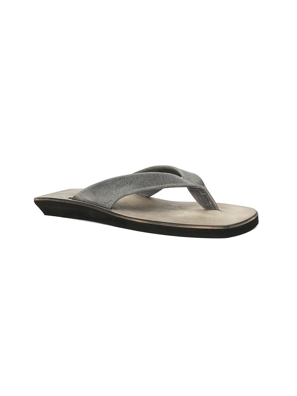 Grey Calf Leather Thong