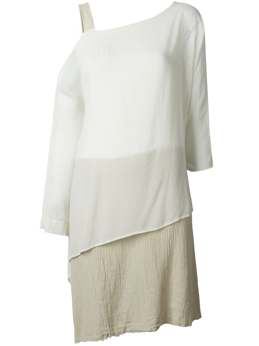 One Shoulder Asymmetric Tunic White