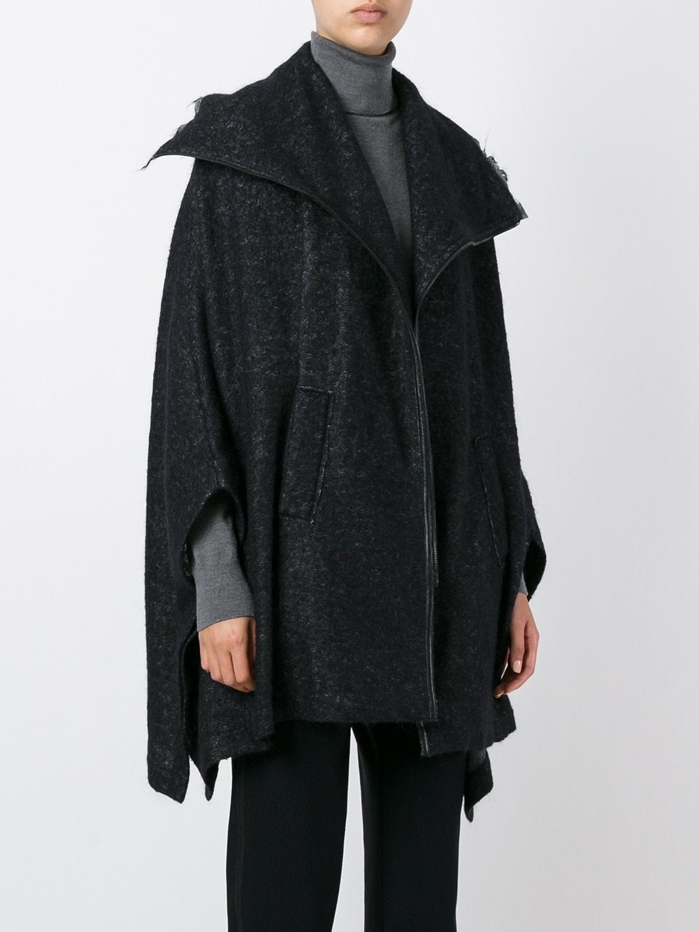Mohair Zip Front Cape