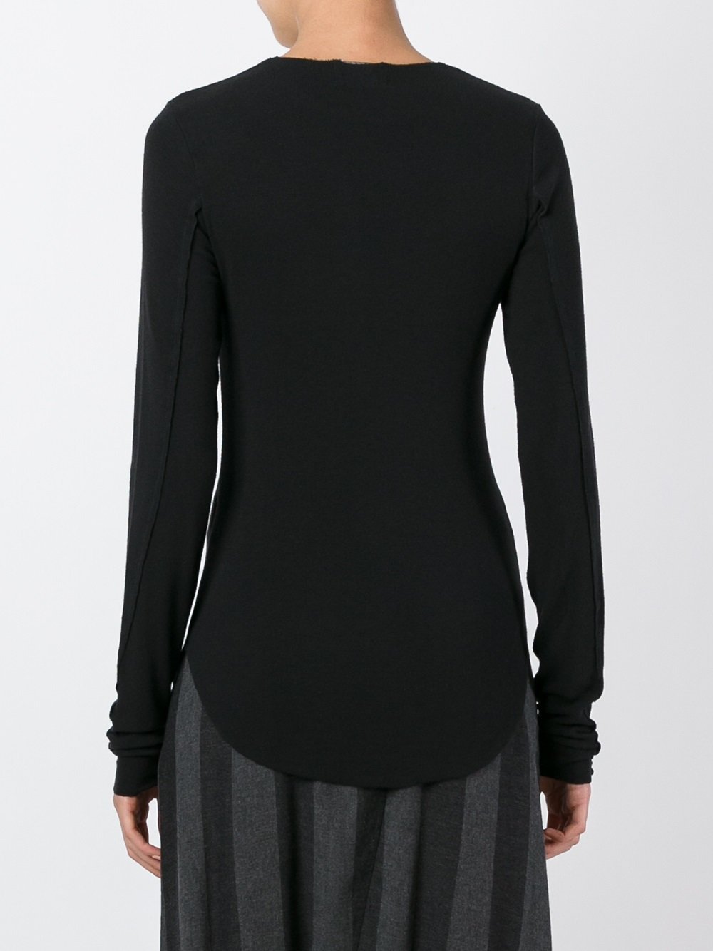 Cashmere Curved Hem Sweater