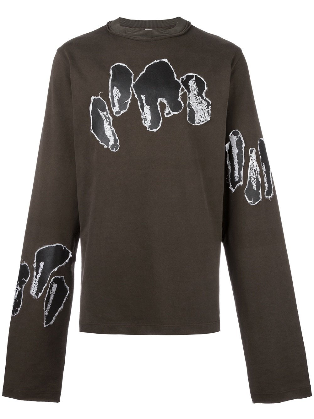 Smoked Brown Applique Long Sleeve Turner