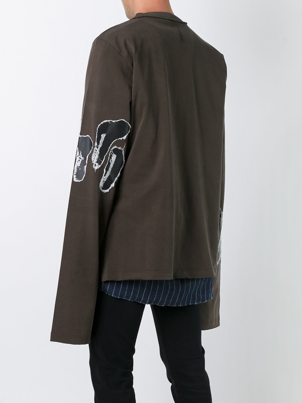 Smoked Brown Applique Long Sleeve Turner