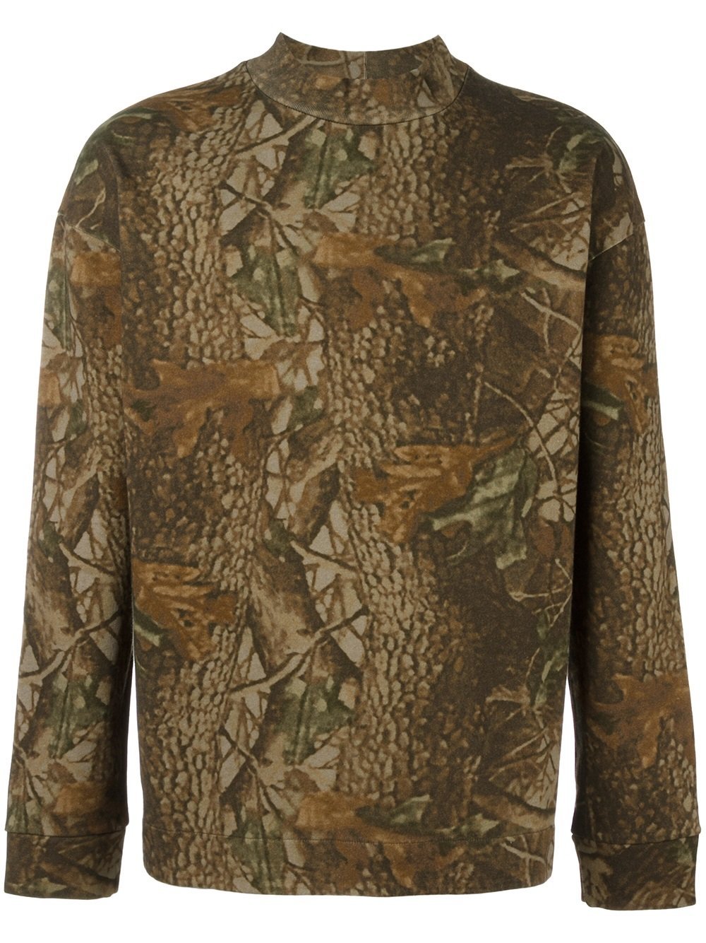 Brown Camouflage Print Moto Long Sleeve