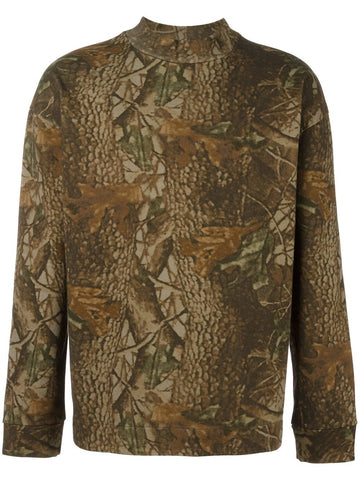 Brown Camouflage Print Moto Long Sleeve
