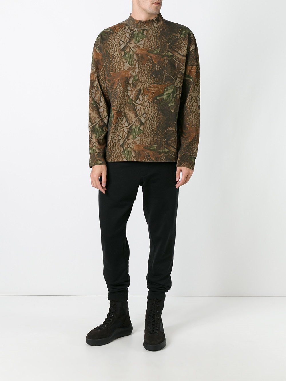 Brown Camouflage Print Moto Long Sleeve