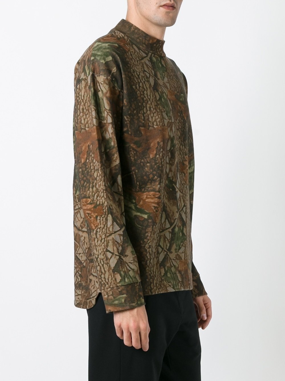 Brown Camouflage Print Moto Long Sleeve