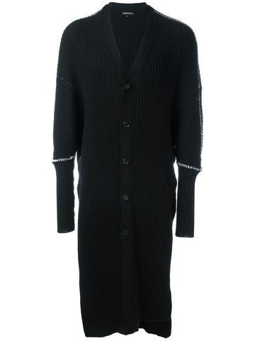 Cotton Cashmere Long Knit Cardigan Taureg
