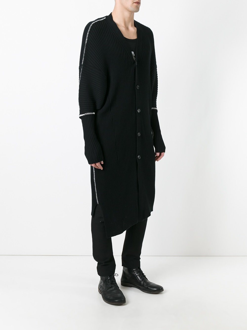 Cotton Cashmere Long Knit Cardigan Taureg
