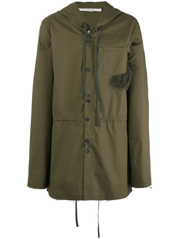 Raw Umber Cotton Poplin Hooded Jacket Jim