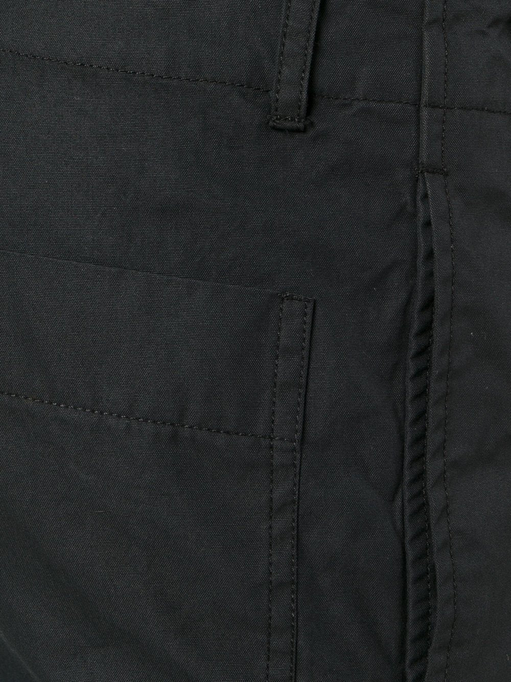 Black Cotton Cropped Slim Pant