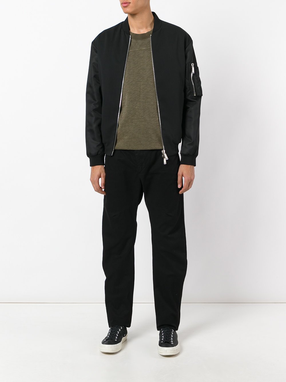 Black Dye Drop Crotch Pant