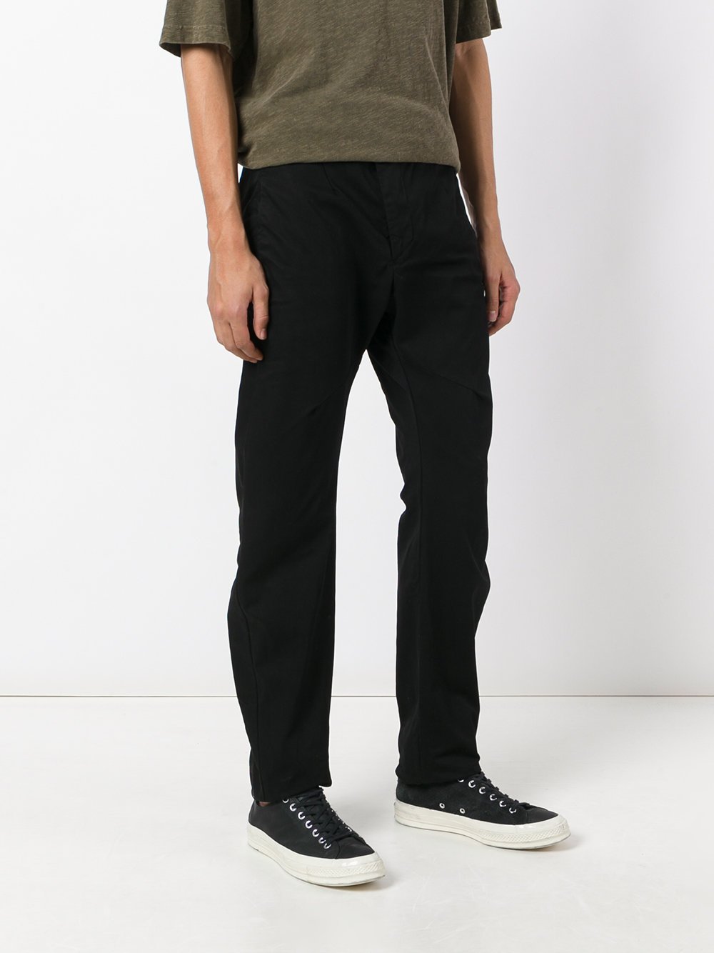 Black Dye Drop Crotch Pant
