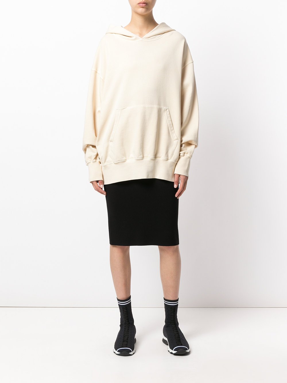 Boxy Fit Hoodie Sand