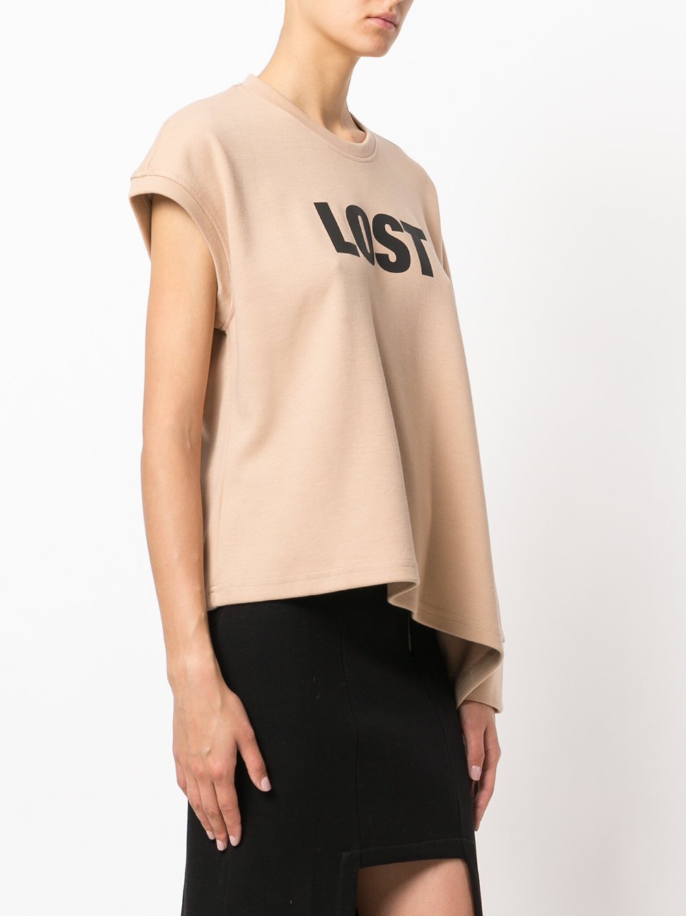 Asymmetric Graphic Printed Sweatshirt