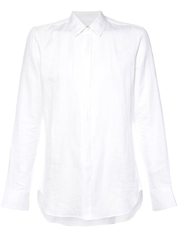 White Cotton Linen Shirt Barnes