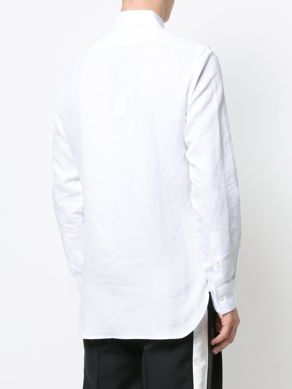 White Cotton Linen Shirt Barnes