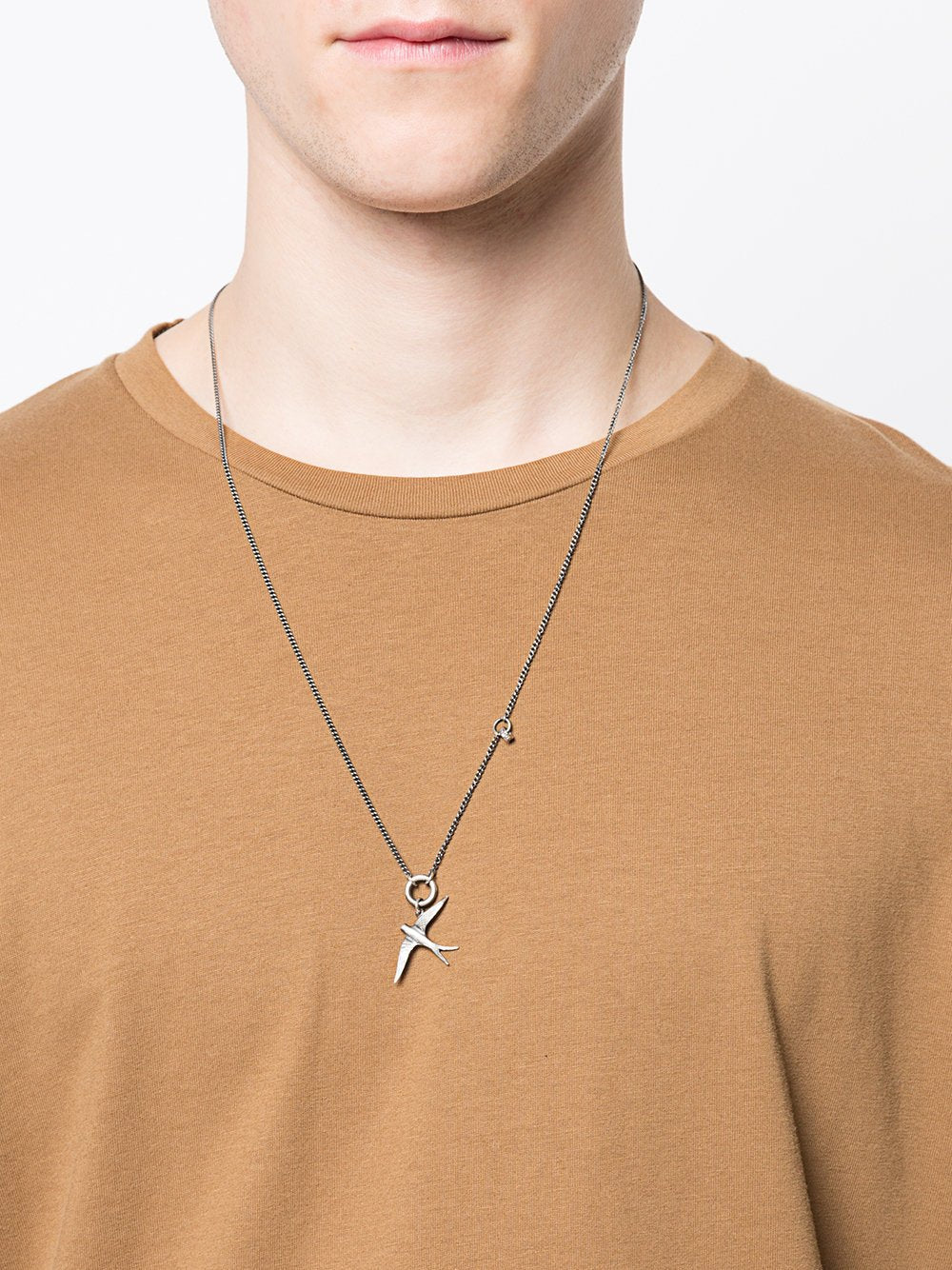 Silver Necklace Swallow