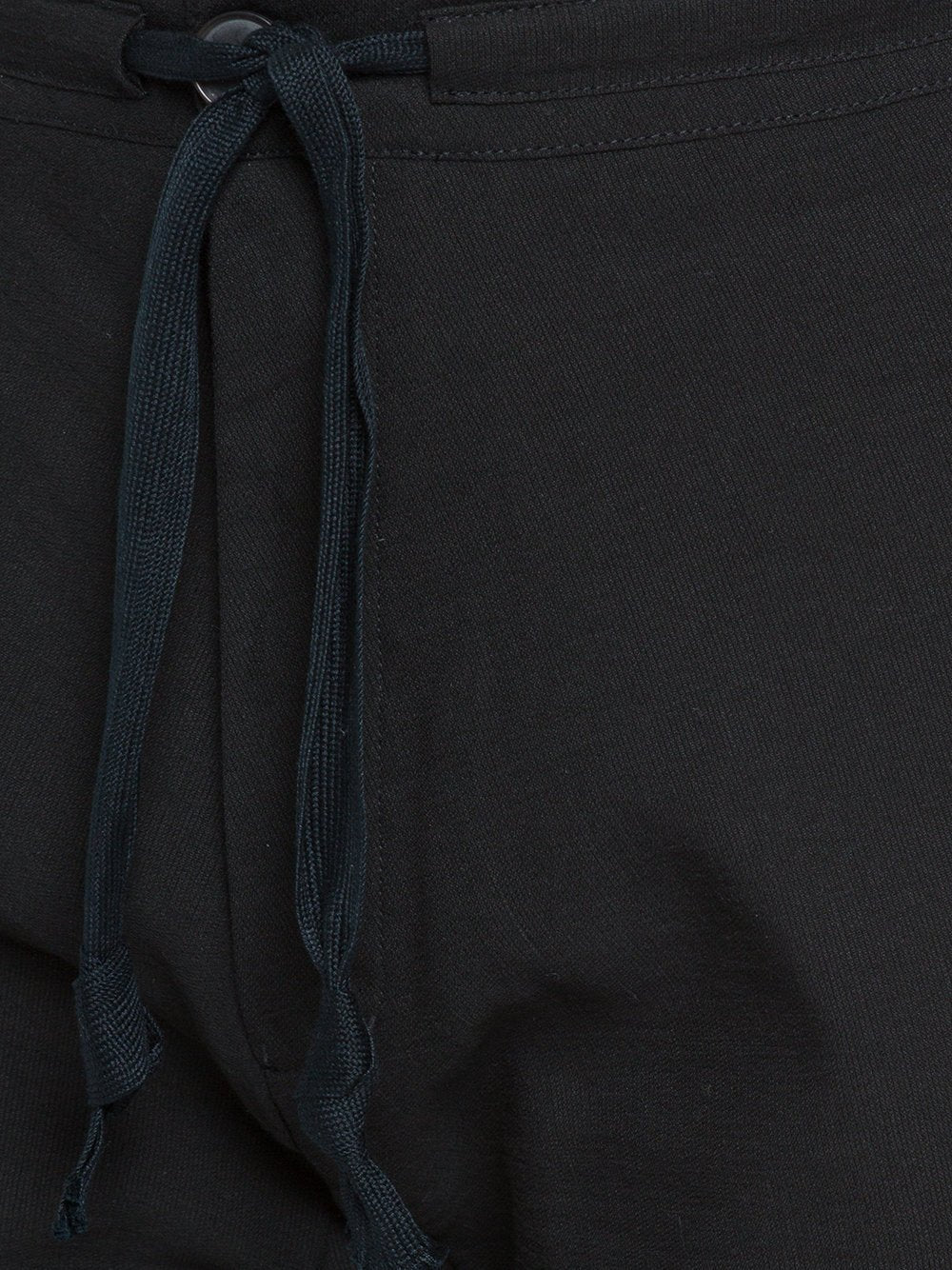 Cotton Linen Black Ridges Boiled Cotton Ramie Trousers