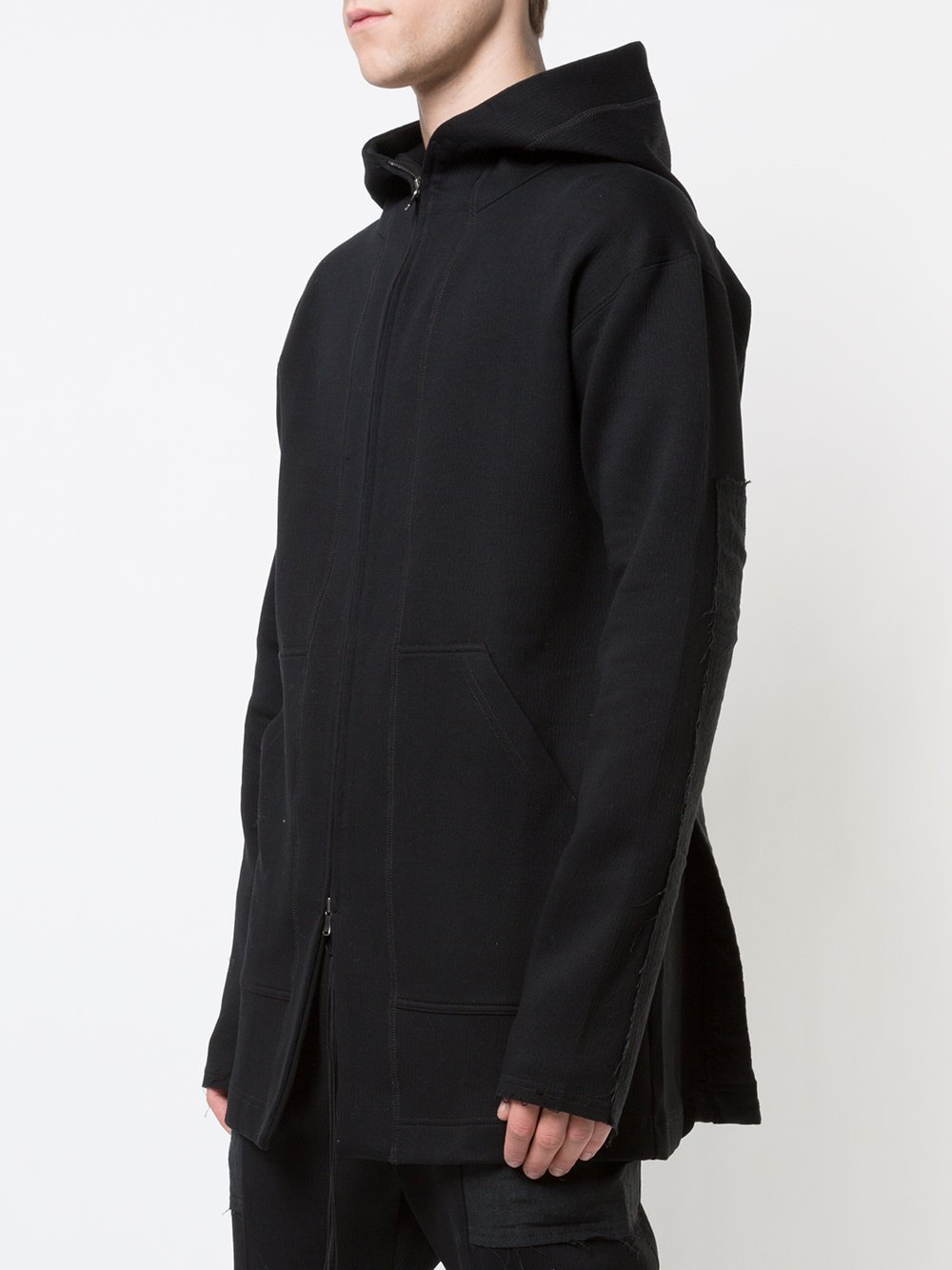 Sleeve Detail Zipper Hoodie