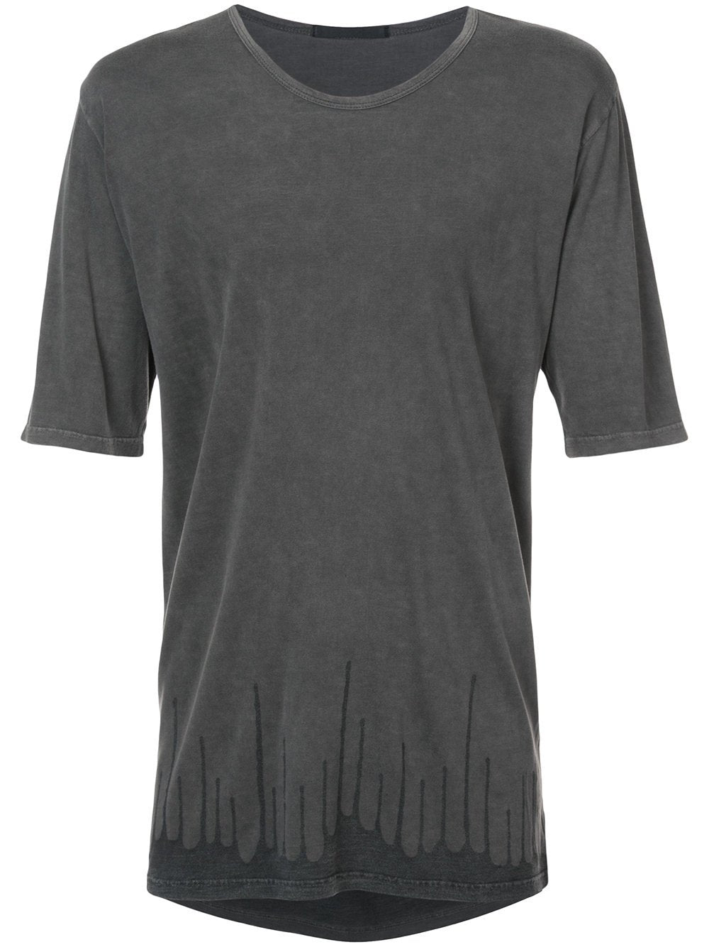 Grey Print Detail T-Shirt