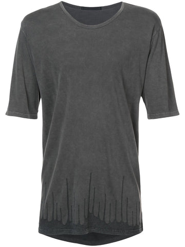 Grey Print Detail T-Shirt
