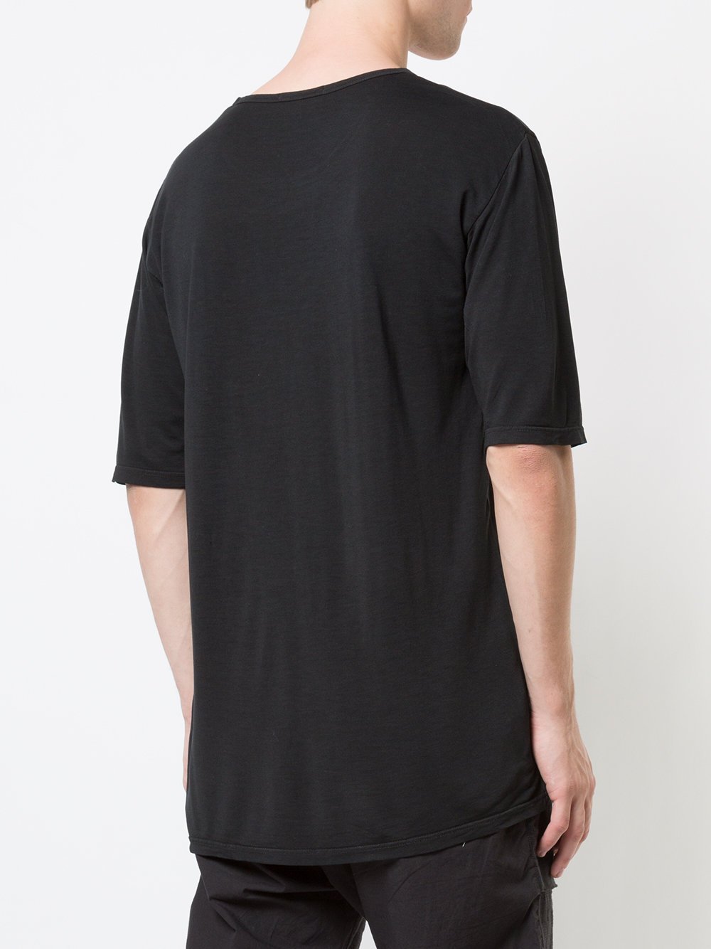 Black Print Detail T-Shirt