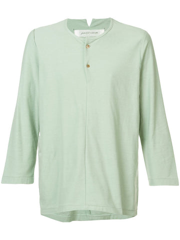 Unisex Woven Henry Neck T-shirt