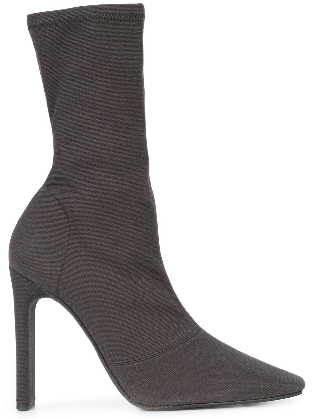 Graphite Stretch Canvas Ankle Boot