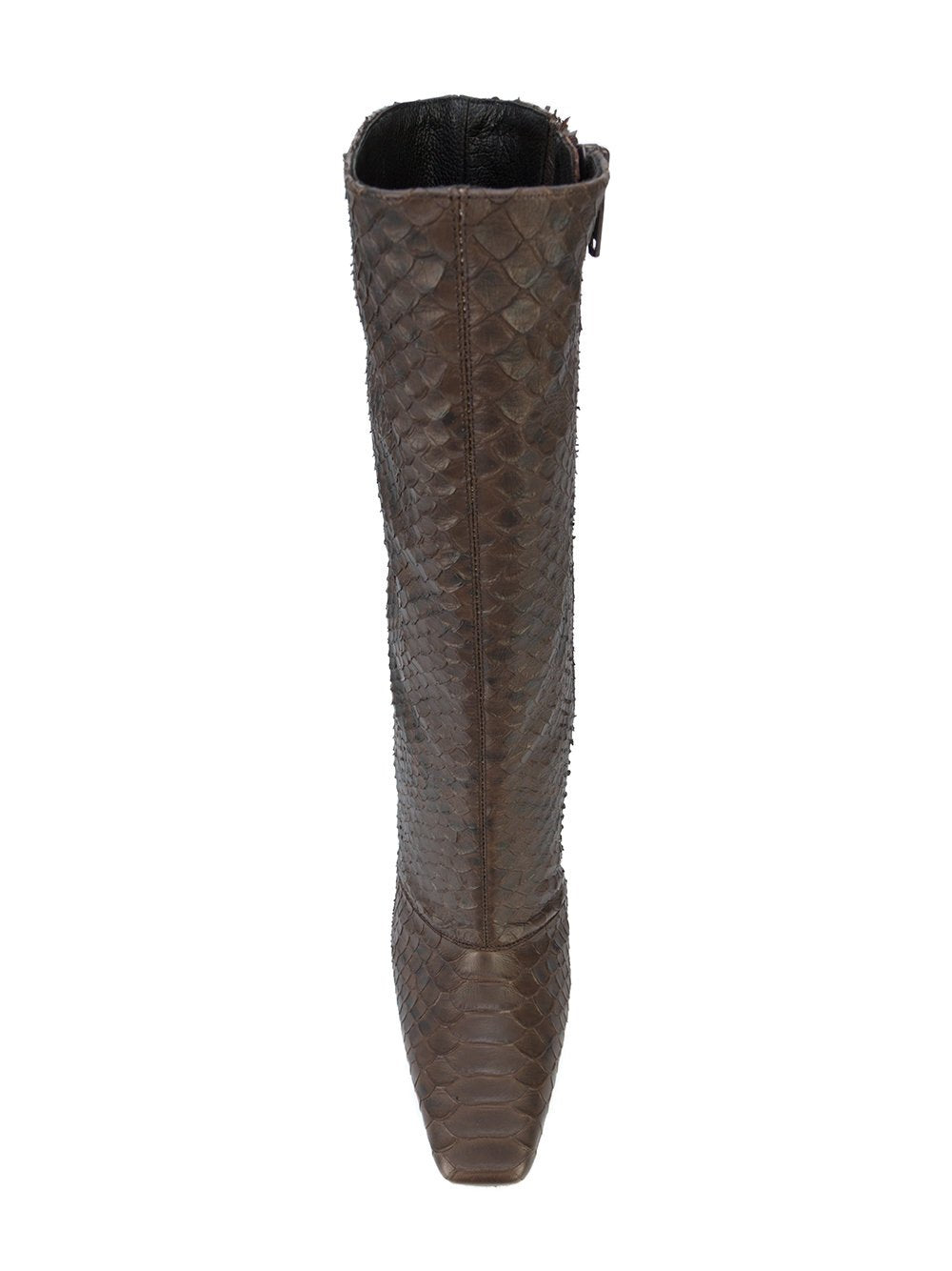 Python Embossed Leather Ankle Boot