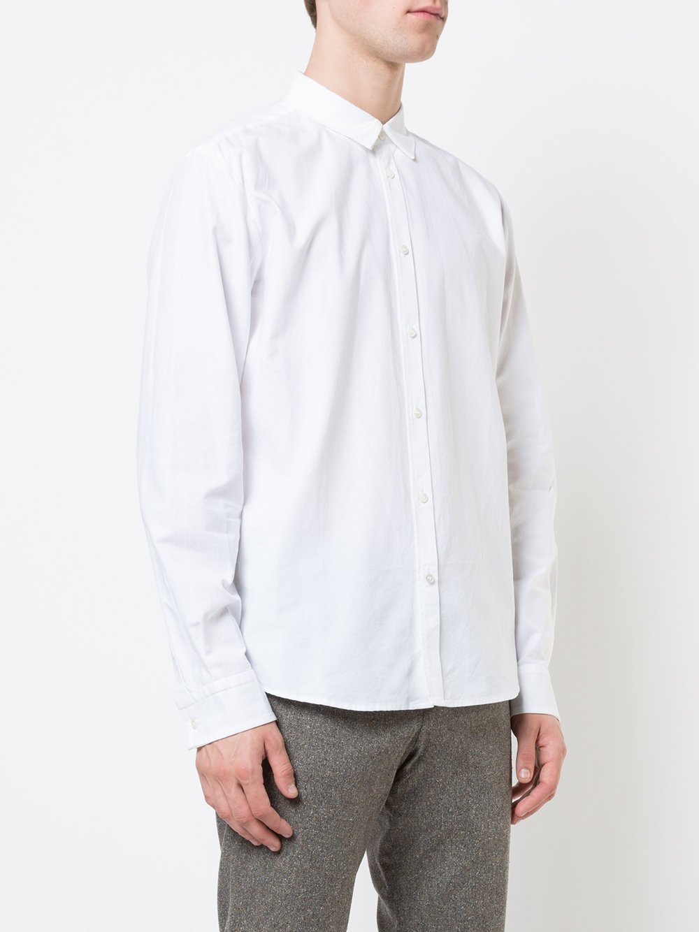 White Cotton Broadcloth Shirt Symbol