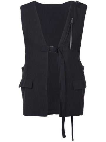 Linen Hopsack Vest