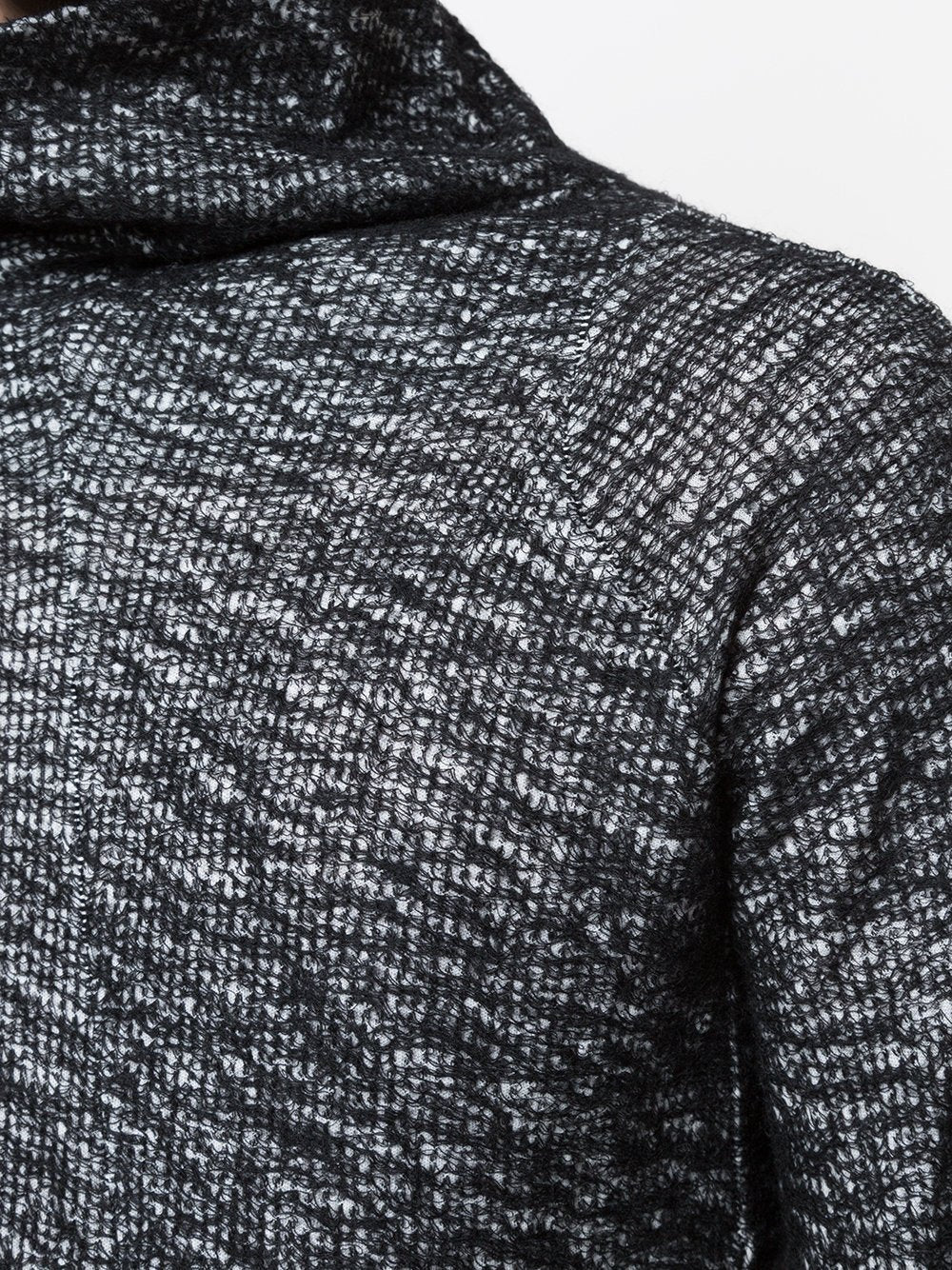 Charcoal Wool Knit Turtleneck Pullover