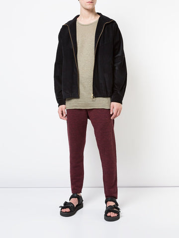 Bordeaux Linen Cotton Knit Lounge Pants
