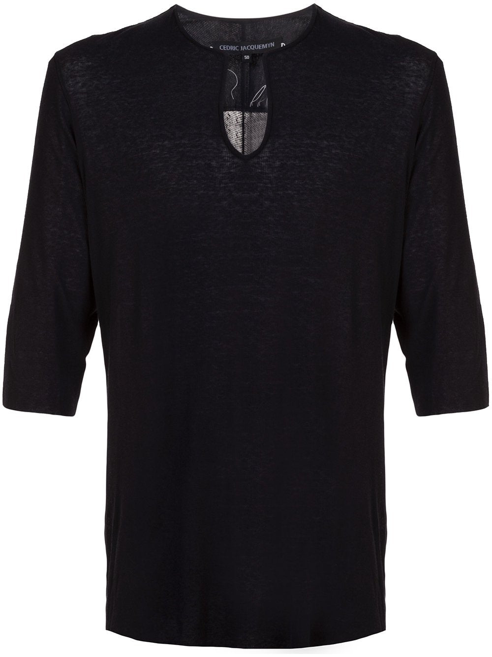 Cotton Linen Rib Jersey Tunic T-Shirt