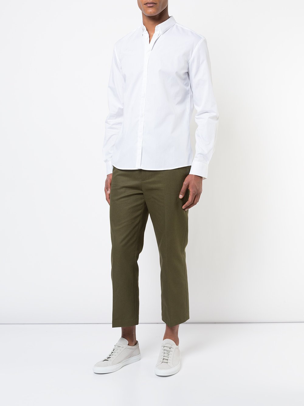 White Cotton Poplin Shirt Serpentine