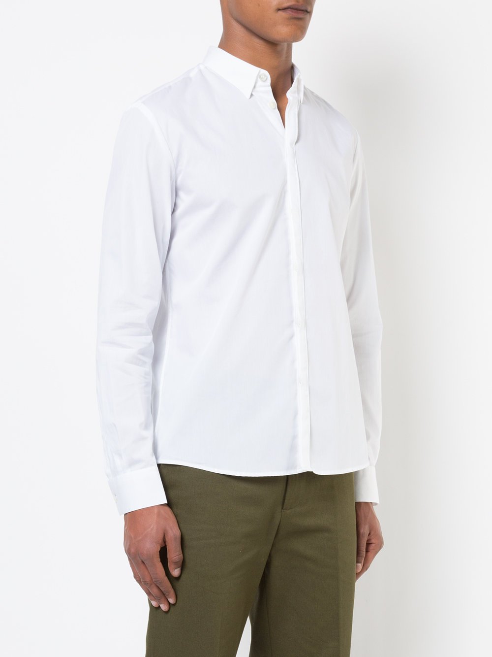 White Cotton Poplin Shirt Serpentine