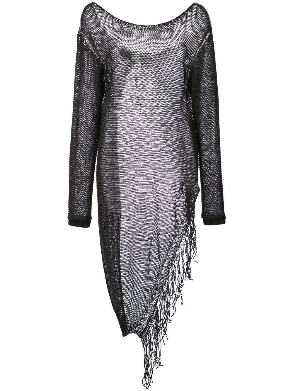 Linen Knit Fringe Top