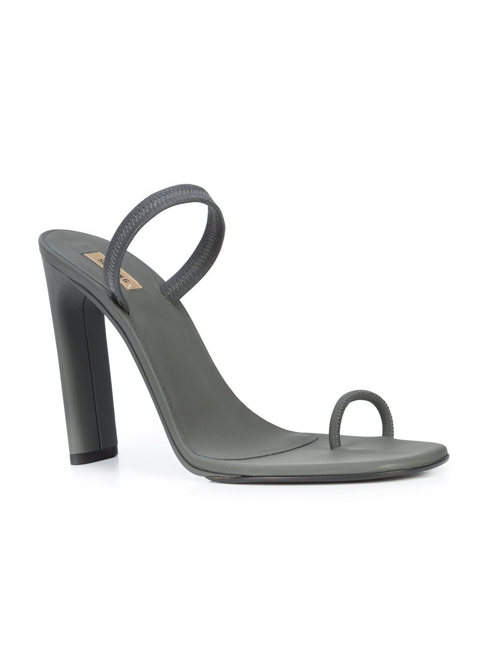 Rubberized Leather Sling Back Sandal