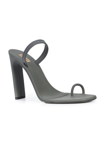 Rubberized Leather Sling Back Sandal