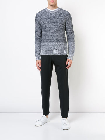 Grey Melange Knitted Sweater