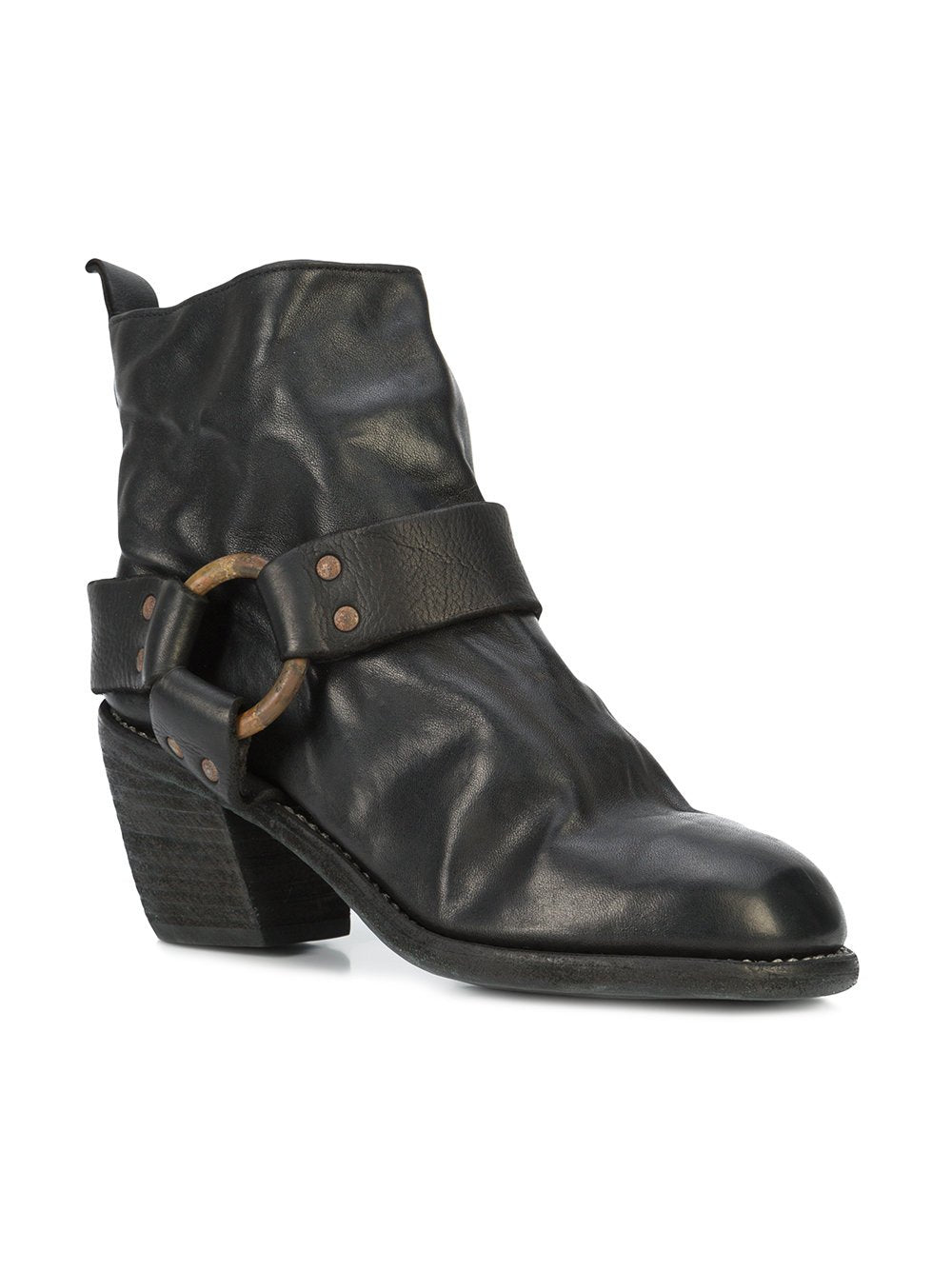 Women's CB06 Soft Horse Cuban Heel Ankle Boots