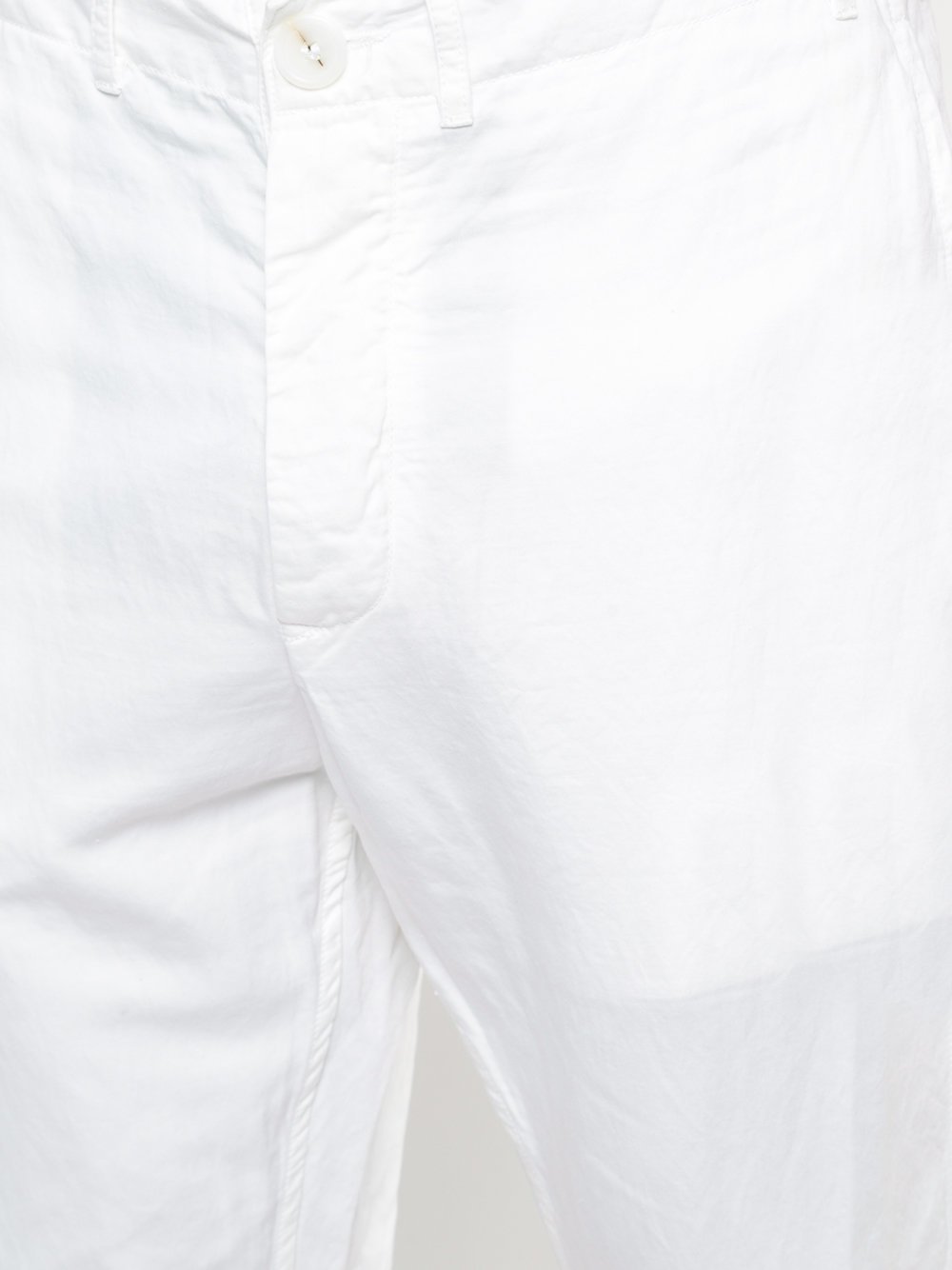 Ivory Linen Cropped Slim Pant