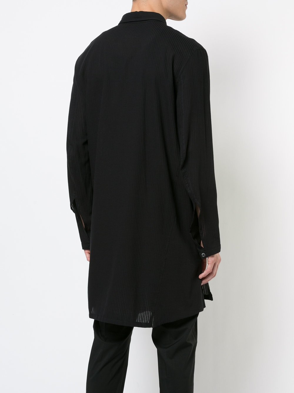 Tonal Stripe Extra Long Shirt