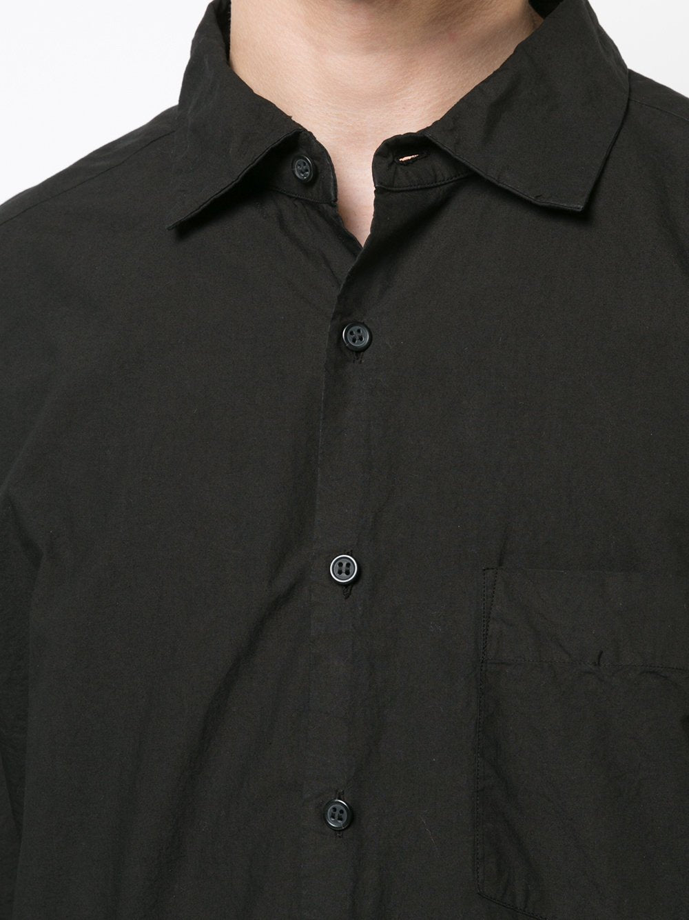 Black Paper Cotton Shirt