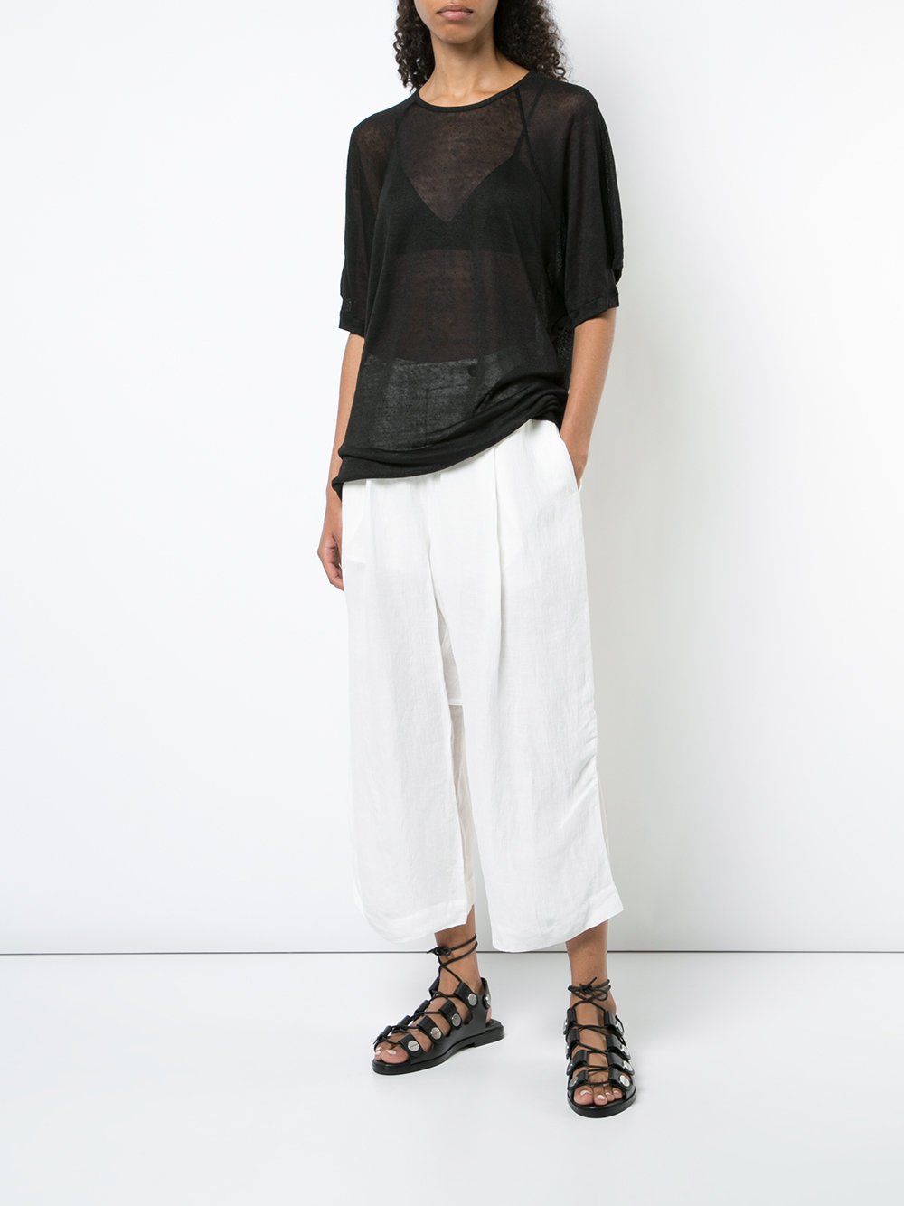 Linen Cropped Pants