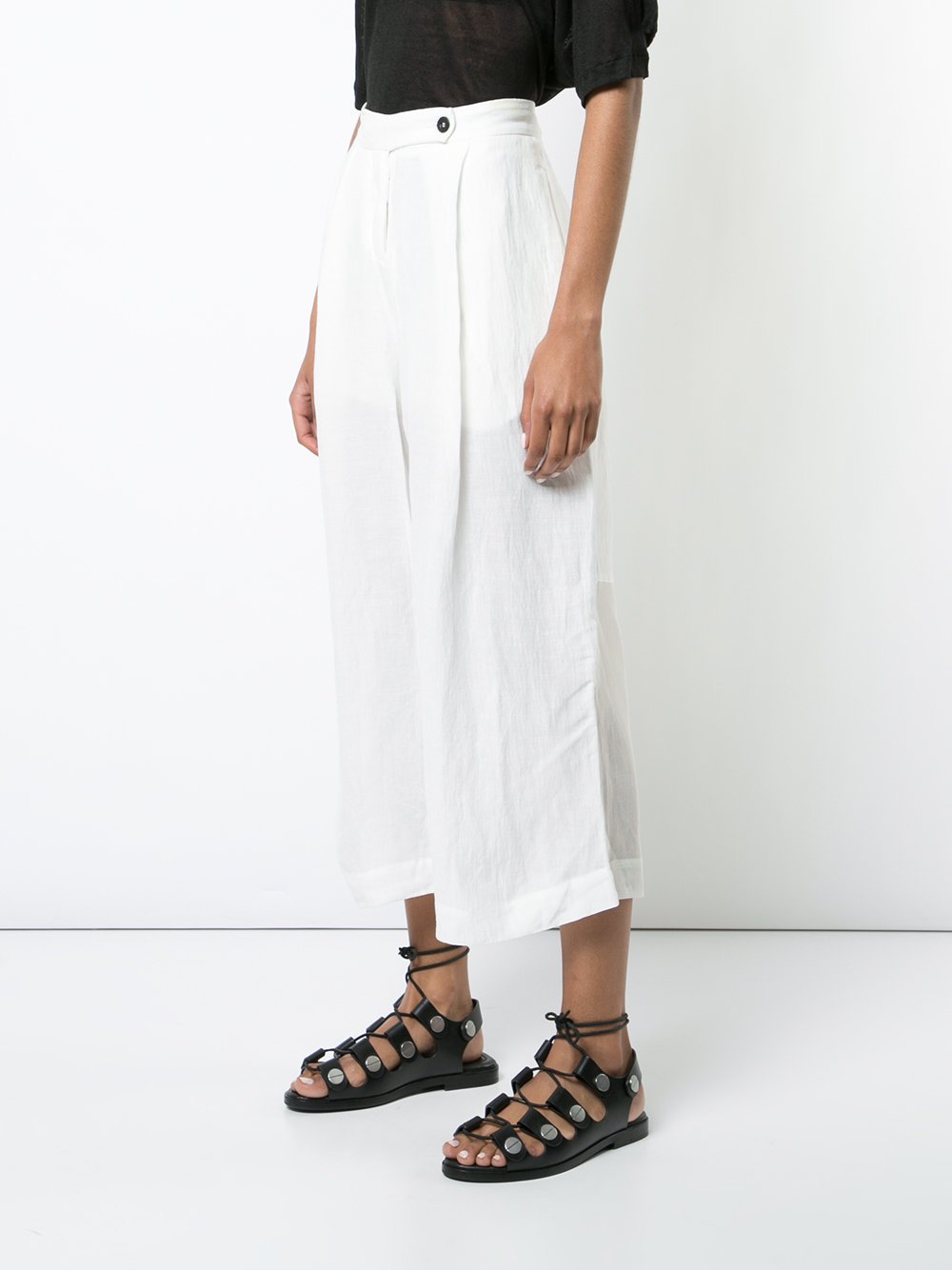 Linen Cropped Pants