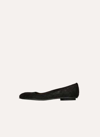 Calf Paper Effect Flats